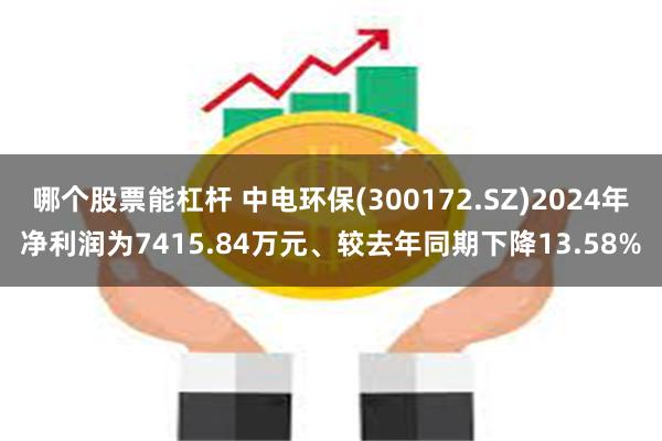 哪个股票能杠杆 中电环保(300172.SZ)2024年净利润为7415.84万元、较去年同期下降13.58%