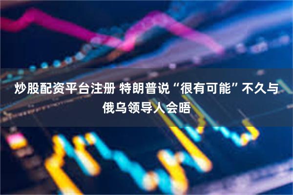 炒股配资平台注册 特朗普说“很有可能”不久与俄乌领导人会晤